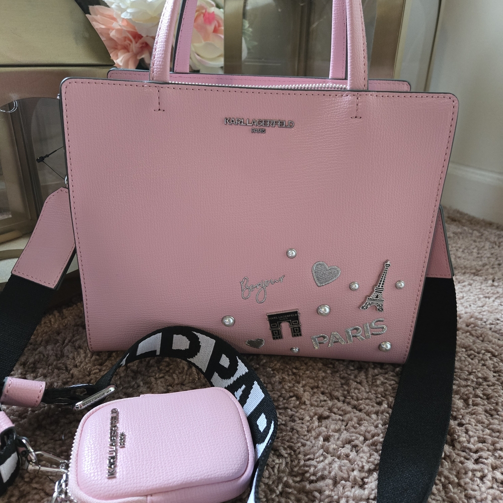 Karl Lagerfeld Pink Tote Bag